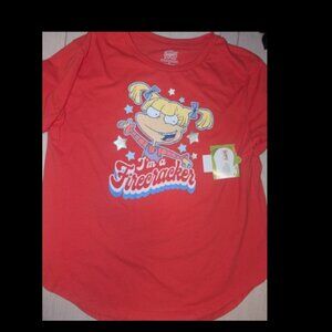 NWT Nickelodeon Rugrats "I'm A Firecracker" Top T Shirt Misse Jrs Sz XXL